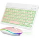 thumbnail image 1 of Innotech SC Combo de Teclado y Mouse Bluetooth Recargable Juego de Teclado de Mouse Inalámbrico Compacto Portátil Ultradelgado con Retroiluminación de 7 Colores para Android Windows Tableta Teléfono Celular iPad 13 y Superior - Rosa, 1 of 8