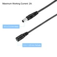 thumbnail image 3 of DC 3.5x1.35mm Hembra a 5.5x2.5mm Macho Extensión Cable Alimentación Adaptador Enchufe Cable para LED Lámpara Cámara CCTV, Negro Paquete de 3, 3 of 4