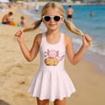 thumbnail image 3 of Uourmeti Cartoon Axolotl & Capybara Skirted One-Piece Swimsuit for Girls Soft Stretchy Quick Dry Swim Dress Perfect for Beach Pool Parties, 3 of 8