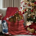 thumbnail image 5 of Lit Holiday LED Throw, Teddy Bear Christmas Blanket with Soft Fabric and 3 Lighting Modes, 50” x 60”, 5 of 9