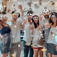 thumbnail image 4 of 42PCS New Year Eve Party Supplies 2026 - Black Silver Firework, Paper Glasses, Headband Cone Hats, Blowouts, Necklace, 2026 New Year Party Decorations Kit, 4 of 7