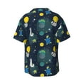 thumbnail image 7 of Picia Space and Animals Men's Linen Shirts Short Sleeve Cuban Beach Shirts Casual Shirts Button Down Shirt for Men Beach Summer Wedding Shirt-4X-Large, 7 of 7