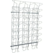 Alba Wire A4 Display 21 Compartments - 400 X Sheet - 21 Compartment(s) - 1.57" - 44.1" Height X 30.7" Width X 5.1" Depth - Chrome - Metal - 1 Each