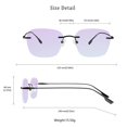 thumbnail image 5 of LifeArt Pure Titanium Frame Glasses/Blue Light Blocking Reading Glasses, Reduce Eyestrain, Stylish for Men and Women(Black,No Magnification), 5 of 5