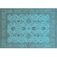thumbnail image 1 of Ahgly Company Indoor Rectangle Oriental Light Blue Traditional Area Rugs, 2' x 5', 1 of 4