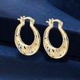thumbnail image 4 of Pendientes de aro grandes con incrustaciones para mujer, joyas para las orejas, 4 of 8