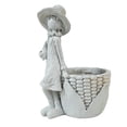 thumbnail image 4 of Estatua de jardín para niña pequeña, adorno de maceta de flores, maceta decorativa de resina, soporte para plantas de bonsái para exteriores, 4 of 8