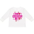 thumbnail image 3 of Inktastic Happy Valentine's Day with Hearts Boys or Girls Long Sleeve Toddler T-Shirt, 3 of 5