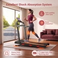 thumbnail image 4 of ROBORE 2.5 HP Walking Pad with Auto Incline & Foldable Handle,Walking Pad Treadmill for Home and Office,300LBS Capacity, LED Display & Remote Control, 4 of 9