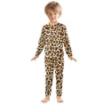 thumbnail image 3 of Leopard Print Pattern Cotton Pajamas 2 Piece Set Sleepwear Soft and Comfortable Homewear Nightwear, 3 of 7