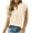 Beige, variant on Short Sleeve Shirts for Women Cap Sleeves Tshirt Fitted Ruffled Pleated Tshirts V-Neck Cotton Ladies 1/4 Sleeve Casual T-Shirt Business Blouse up to 60% Off Watermelon Red S