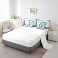 thumbnail image 5 of Castle Fairy Cartoon Animal Penguin Bedding Comforter Set 7-Piece for Preppy Child,Chic Blue Purple Floral Flowers King Bedding Sets,Spring Garden Ultra Soft Bed Sheets,Super Cozy Room Decor, 5 of 8