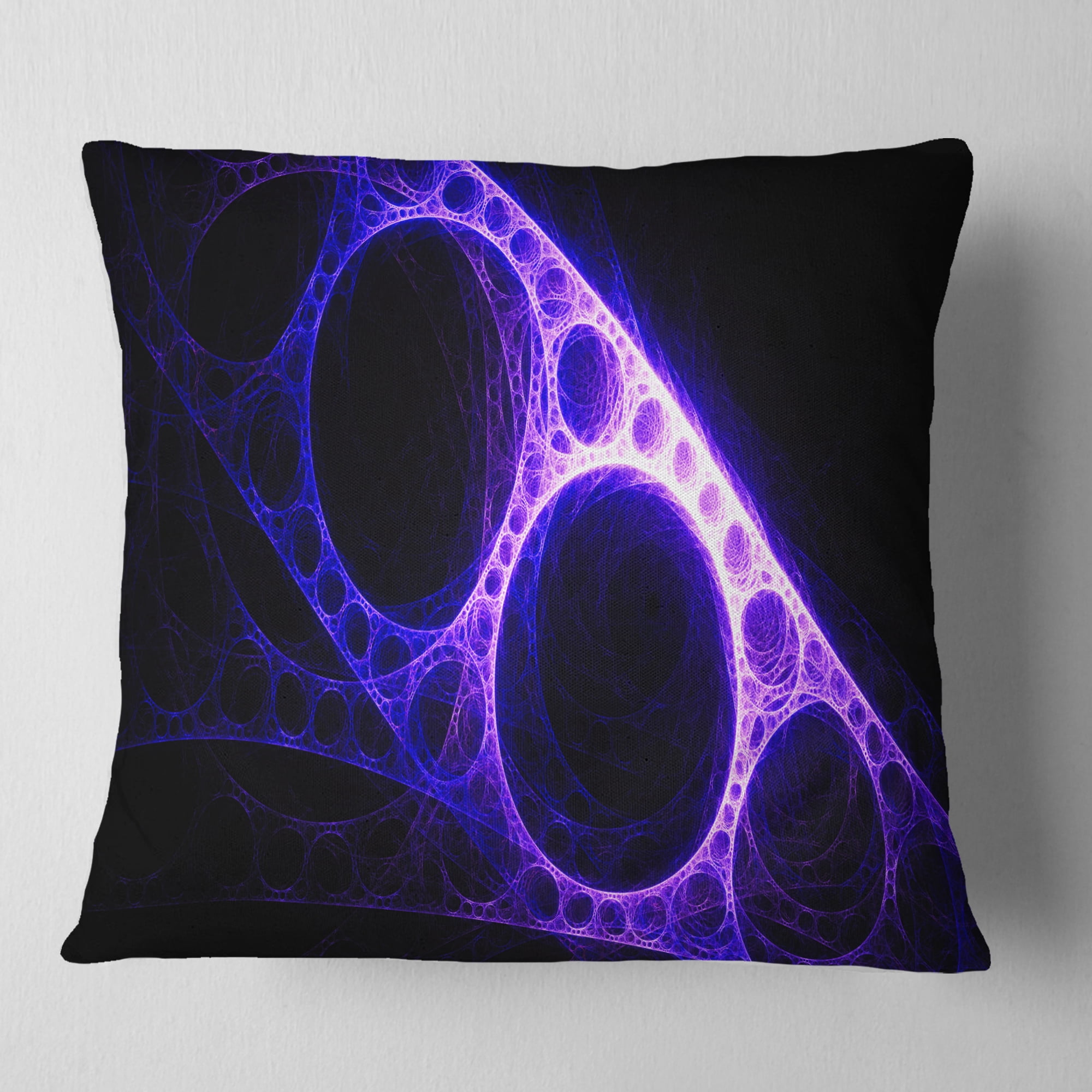 Designart Purple Metal Construction - Abstract Throw Pillow - 18x18