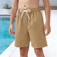 thumbnail image 2 of Mnyotv Boys Athletic Shorts with Pockets Drawstring Elastic Waist Wide Leg Shorts Summer Clothes Size 13-14 Years, 2 of 6