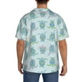 thumbnail image 3 of Sikiie Sea Turtle Men's Wrinkle Free Untucked Cuban Shirt Business Casual Button Down Shirts Short Sleeve ShirtX-Large, 3 of 5