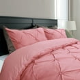 thumbnail image 6 of PiccoCasa King Duvet Cover Set 3Pcs Embroidery Checkered Bedding Set Pink, 6 of 6