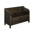 thumbnail image 3 of Atlin Designs Traditional Wood Entryway Storage Bench in Chestnut Brown, 3 of 5