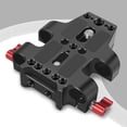 thumbnail image 2 of Universal Base Plate with Dual 15mm Pole Rail Clamps for Camera Cage Base Plate Tripod Mounting Plate Camera Accessories, 2 of 10
