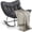 Black, variant on EastVita Outdoor Rattan Egg-Shaped Rocking Chair White