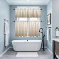 thumbnail image 3 of Beige Brown Ombre Kitchen Curtains Sets for Windows 24 Inch Length, Modern Abstract Art Gradient Aesthetics Rod Pocket Window Treatments Tier Curtains and Valances Set for Bedroom/Bathroom, 3 of 8