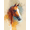 Abstract Impressionist Horse Portrait, variant on Qisvanset Moonlit Beach Path Canvas Wall Art 15.75x11.81 Inches