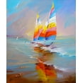 thumbnail image 2 of Romanov, Roman 15x17 Black Ornate Wood Framed with Double Matting Museum Art Print Titled - Sails, 2 of 4