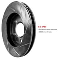 thumbnail image 5 of For 1992-1994 Mercedes-Benz 500E, E500 R1 Concepts Rear Black Zinc Diamond Slotted Brake Rotors, 5 of 5