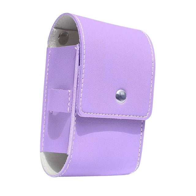 Almencla Golf Rangefinder Case Golf Accessory Compact PU Pouch Golf Waist Storage Bag Purple