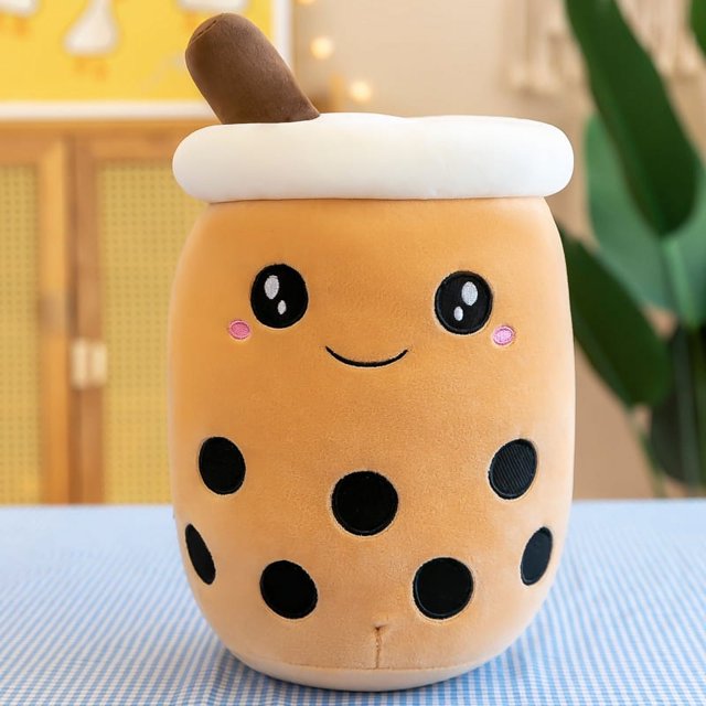 Simulation fruit Tasse de Thé au Lait Oreiller Peluche Grande Poupée de Thé à Bulles Cadeau DMH