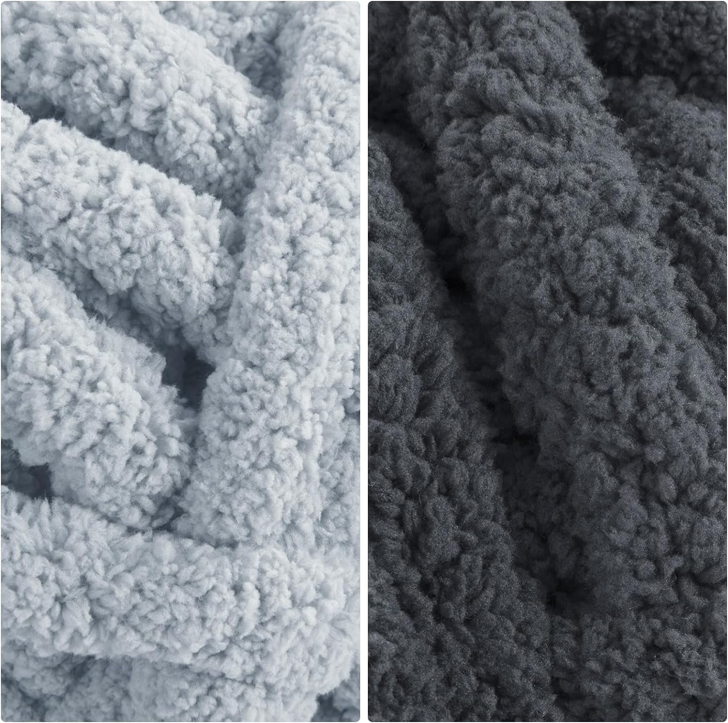 8Pcs Assorted Chunky Yarn for Crocheting,Super Bulky Large Soft Fluffy Yarn,Plush Fuzzy Yarn,Thick Chenille Yarn for Hand Knitting/Arm Knitting(27yds,8 oz Each Skein)