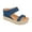 Denim, variant on Journee Womens Alissa Wedge Heel Espadrille Sandals