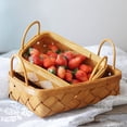 thumbnail image 3 of Panier de Rangement Portable en Rotin Fait Main avec Poignée, 3 of 12
