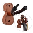thumbnail image 3 of Mahogany Wood Violin Hanger Hook with Bow Holder for Home & Studio Wall Mount Use, 3 of 4
