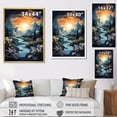 thumbnail image 4 of Designart "Orange Blue Iceberg Arctic Majesty Papercut I" Nautical & Beach Canvas Print, 4 of 5