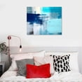 thumbnail image 4 of Nawypu Abstract Wall Art Canvas Turquoise and Grey Abstract Art Painting Canvas Artwork Contemporary Wall Art for Bathroom Bedroom Living Room Kitchen Wall Decor Canvas Prints, 4 of 4