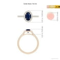thumbnail image 4 of Angara Natural 0.85 Ct. Blue Sapphire with Diamond Halo Ring in 14K Rose Gold for Women (Ring Size: 3.5), 4 of 9