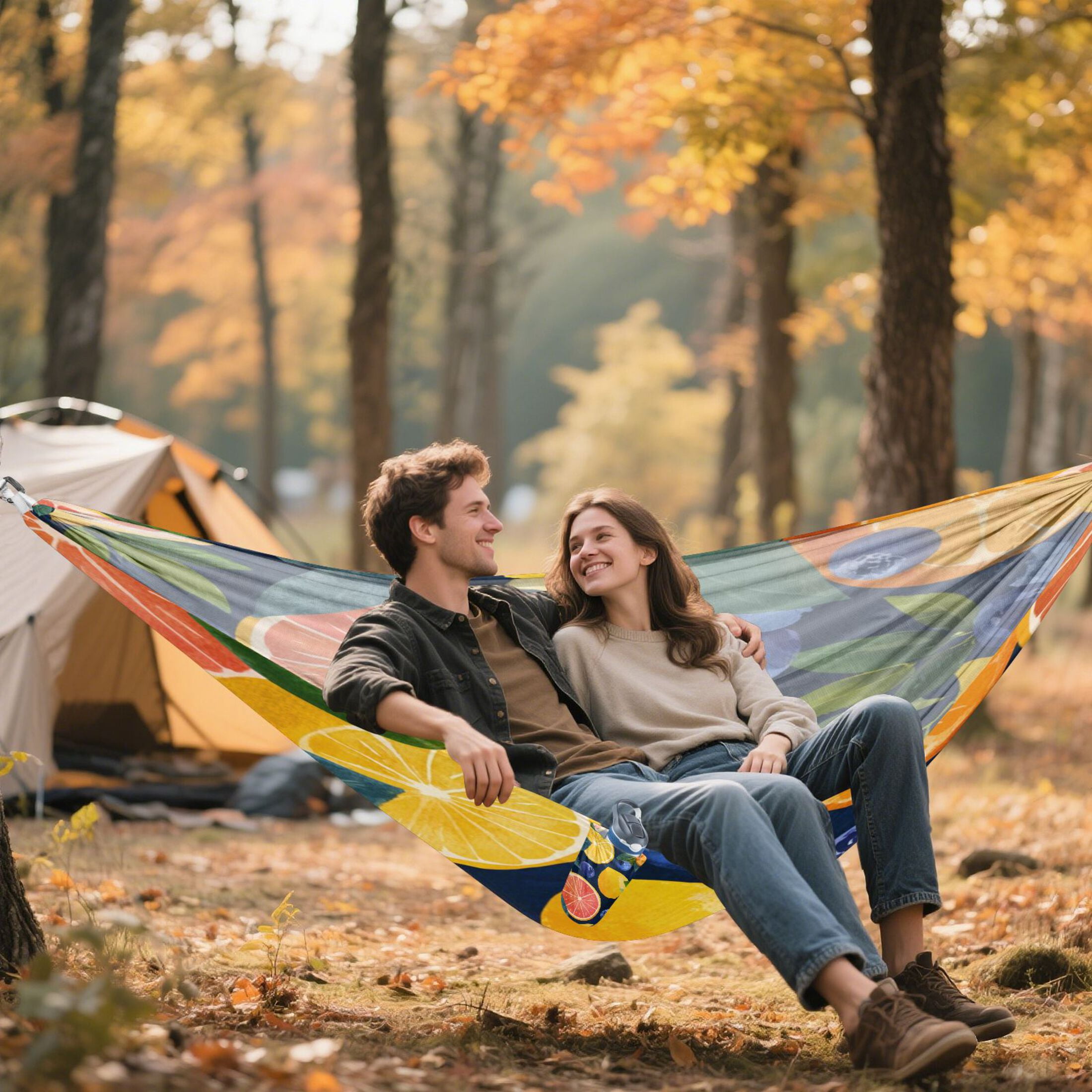 Hanging Hammock Portable Travel Camping For Outdooor Beach Camping Hiking Oranges Lemons & Grapefruits