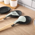 thumbnail image 4 of 2-sets Silicone Spoon Rest Heat-Resistant Kitchen Utensil Holder Easy-to-Clean Spoon Pad Multi-Use Snack Dish Fruit Plate(One Size,Black), 4 of 5