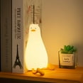 thumbnail image 3 of Duck Night Light - LED Cute Lamp, Lying Flat, Squishy, Adjustable Dimmable With Timer Function, Rechargeable Bedside Touch Light for Breastfeeding, 3 of 8