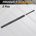 thumbnail image 3 of Uxcell 2pcs SL4 Slotted Impact Screwdriver Bits 1/4" Hex Shank 6" Long Magnetic Bit, 3 of 7