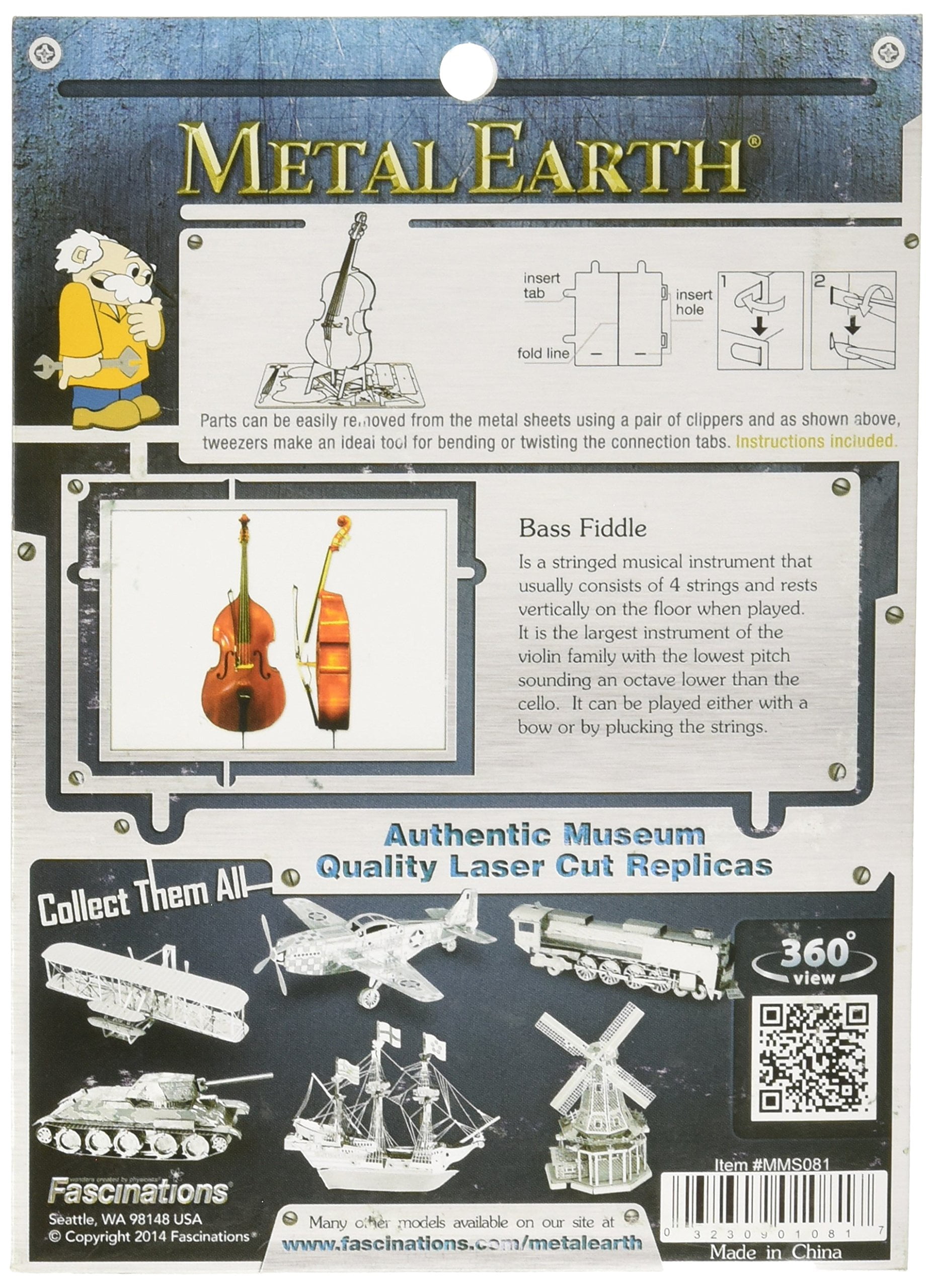 Metal Earth Bass Fiddle