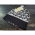 thumbnail image 2 of Michael Kors Monogram Black/White Cuffed Beanie Hat Women Size, 2 of 2