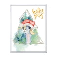 thumbnail image 3 of Designart Cute Christmas Llama In Santa Hat Children's Art Floating Frame Wall Art, 3 of 4
