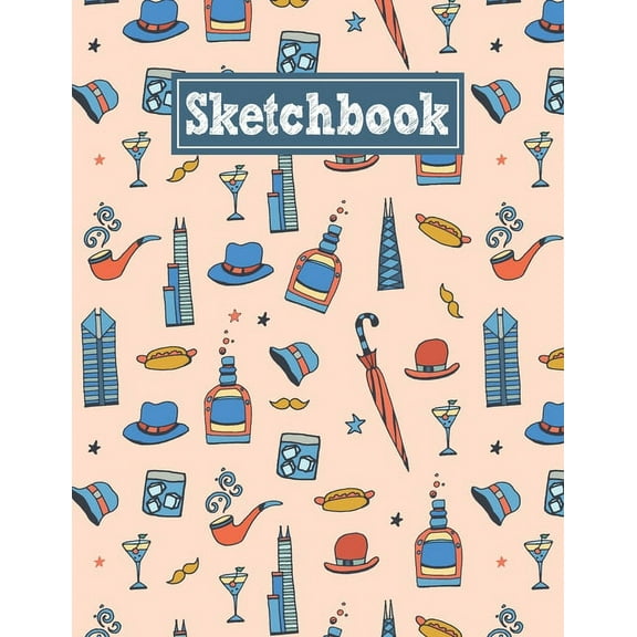 Sketchbook: 8.5 x 11 Notebook for Creative Drawing and Sketching Activities with Chicago Themed Cover Design (Paperback)