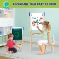 thumbnail image 4 of Ealing Kids Easel with Paper Roll ,Double-Sided Adjustable Whiteboard & Blackboard with Other Accessories,Art Supplies for Toddler  Ages 3+ Up, 4 of 8
