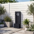 thumbnail image 3 of VBAL 40"H Outdoor Contemporary Faux Slate Resin Waterfall Fountain with Warm LED Lights, Home Art Decor for Garden, Patio, Yard, Deck, Porch, Balcony in Gray, 3 of 8