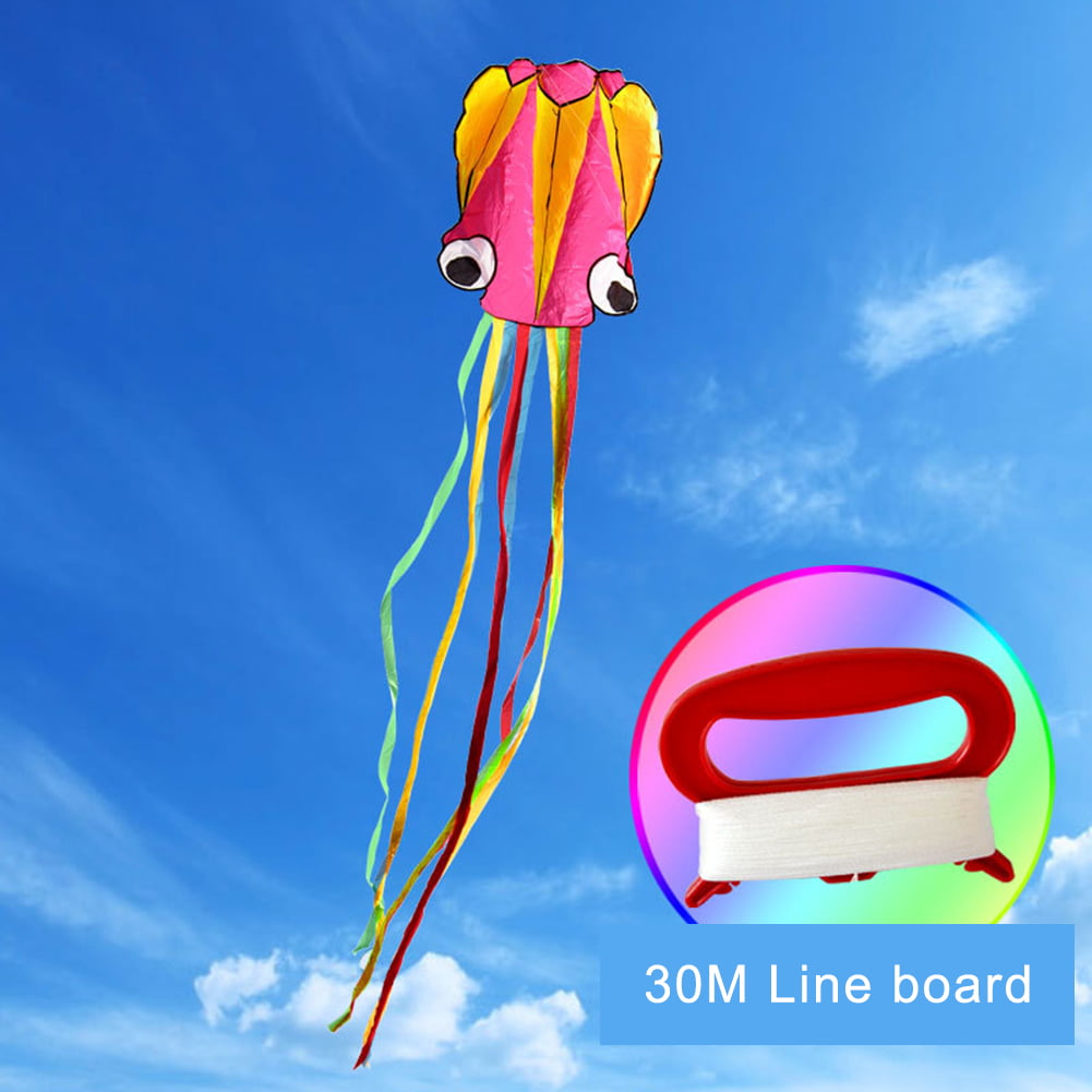 Large Octopus Kite With 30M Line Kids Fun Outdoor Beach Park Holiday Weekend 