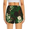 thumbnail image 4 of Xecao's Camouflage Skull for a double-layer running short for women, perfect for gym, tennis, and more, featuring a convenient pocket., 4 of 9