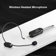thumbnail image 2 of UHF Wireless Microphone Headset Mic System 50M Effective Transmission Built-in Battery 3.5mm TRRS Plug with 6.35mm TRS Adapter for Smartphone Computer Vlog Video Recording Interview Live St, 2 of 7