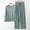 Mint Green, variant on Fnooota Womens Pajama Sets Long Sleeve, Casual V Neck 2 Piece Soft Sleepwear Sets Khaki Size XL